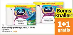 Albert Heijn Nalys toiletpapier mega pack 24 rollen aanbieding