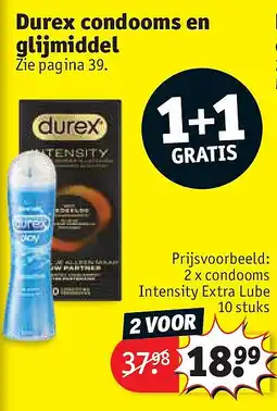 Kruidvat Durex condooms en glijmiddel aanbieding