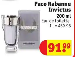 Kruidvat Paco Rabanne Invictus aanbieding
