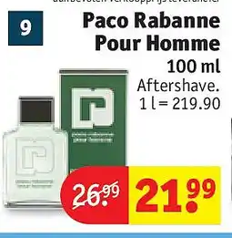 Kruidvat Paco Rabanne Pour Homme aanbieding