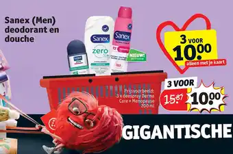 Kruidvat Sanex (Men) deodorant en douche aanbieding