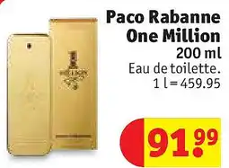 Kruidvat Paco Rabanne One Million aanbieding