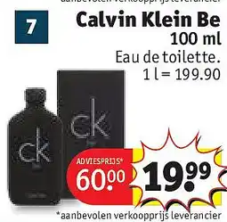 Kruidvat Calvin Klein Be aanbieding
