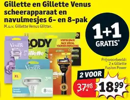 Kruidvat Gillette en Gillette Venus scheerapparaat en navulmesjes 6- en 8-pak aanbieding