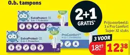 Kruidvat O.b. tampons aanbieding