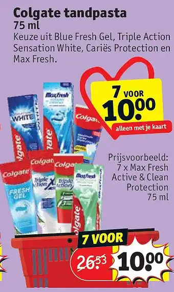 Kruidvat Colgate tandpasta aanbieding