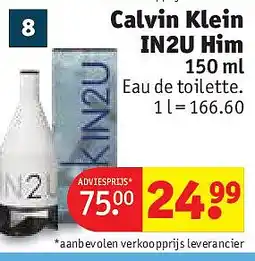 Kruidvat Calvin Klein IN2U Him aanbieding