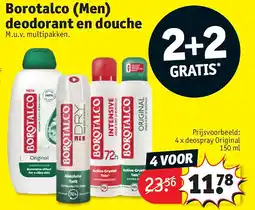 Kruidvat Borotalco (Men) deodorant en douche aanbieding