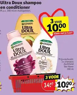 Kruidvat Ultra Doux shampoo en conditioner aanbieding