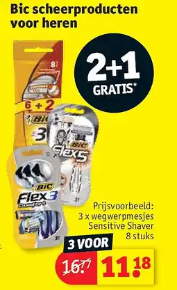 Kruidvat Bic scheerproducten voor heren aanbieding