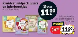 Kruidvat Kruidvat midpack luiers en luierbroekjes aanbieding