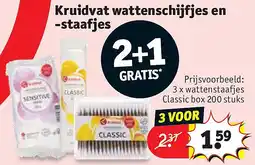 Kruidvat Kruidvat wattenschijfjes en -staafjes aanbieding