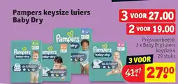 Kruidvat Pampers keysize luiers Baby Dry aanbieding