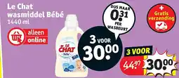 Kruidvat Le Chat wasmiddel Bébé aanbieding
