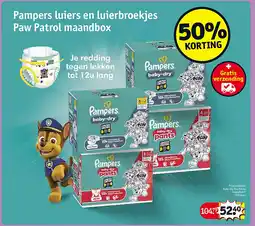Kruidvat Baby-Dry Paw Patrol maandbox 5 186 stuks aanbieding