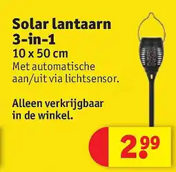 Kruidvat Solar lantaarn 3-in-1 aanbieding