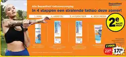 Kruidvat Tattoo wasgel 200 ml + Verzorgende crème 100 gram aanbieding