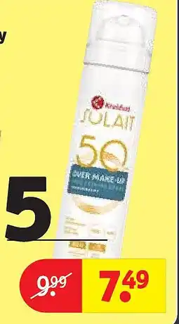 Kruidvat Kruidvat Solait Over Make-Up SPF50 Fixing Spray aanbieding