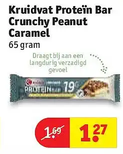 Kruidvat Kruidvat Proteïn Bar Crunchy Peanut Caramel aanbieding