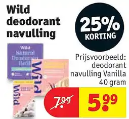 Kruidvat Wild deodorant navulling aanbieding