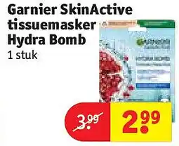 Kruidvat Garnier SkinActive tissuemasker Hydra Bomb aanbieding