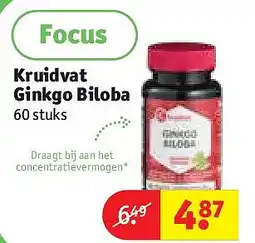 Kruidvat Kruidvat Ginkgo Biloba aanbieding