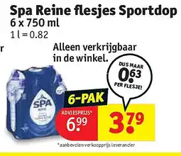 Kruidvat Spa Reine flesjes Sportdop aanbieding