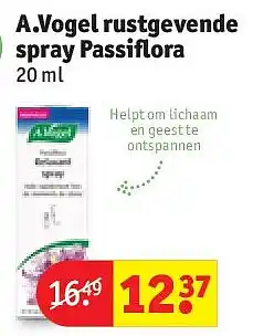 Kruidvat A.Vogel rustgevende spray Passiflora aanbieding