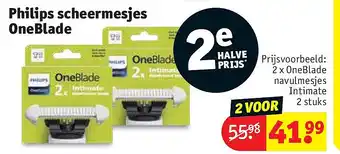 Kruidvat Philips scheermesjes OneBlade aanbieding