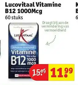 Kruidvat Lucovitaal Vitamine B12 1000Mcg aanbieding