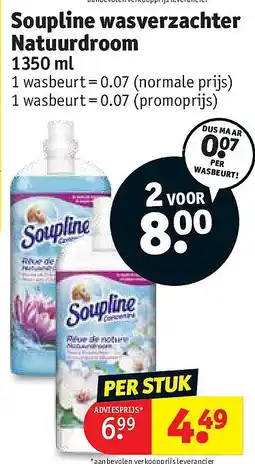 Kruidvat Soupline wasverzachter Natuurdroom aanbieding