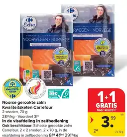 Carrefour Noorse gerookte zalm Kwaliteitsketen Carrefour aanbieding