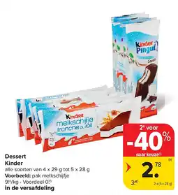 Carrefour Dessert Kinder aanbieding