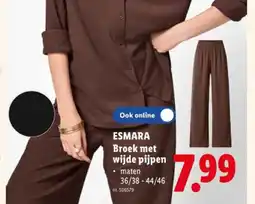 Lidl Broek met wijde pijpen aanbieding