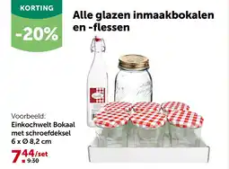 AVEVE Einkochwelt Bokaal met schroefdeksel 6 x Ø 8,2 cm aanbieding