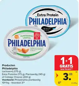 Carrefour Producten Philadelphia aanbieding