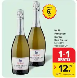 Carrefour Italië Prosecco Borgo San Pietro aanbieding