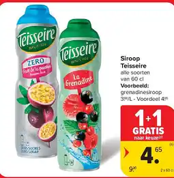 Carrefour Siroop Teisseire aanbieding