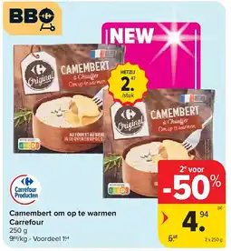 Carrefour Camembert om op te warmen Carrefour aanbieding