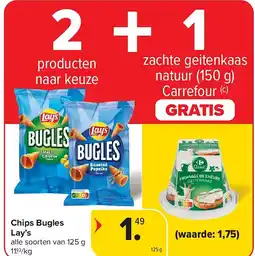 Carrefour Chips Bugles Lay’s aanbieding