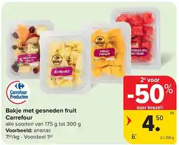 Carrefour Bakje met gesneden fruit Carrefour aanbieding