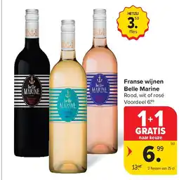 Carrefour Franse wijnen Belle Marine aanbieding