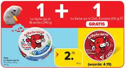 Carrefour Kaas La Vache qui rit aanbieding