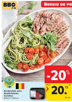 Carrefour Rundersteak extra Kwaliteitsketen Carrefour aanbieding