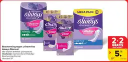 Carrefour Bescherming tegen urineverlies Always Discreet aanbieding
