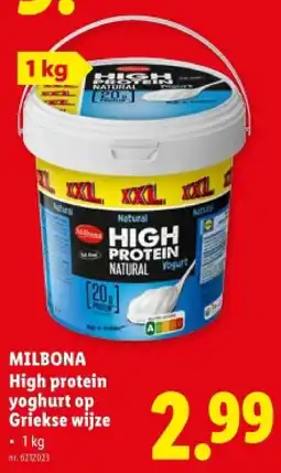 Lidl High protein yoghurt op Griekse wijze aanbieding