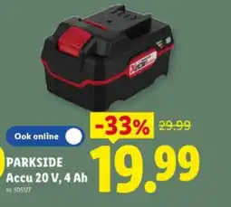 Lidl Accu 20 V, 4 Ah aanbieding