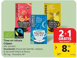 Carrefour Thee en infusie Clipper aanbieding
