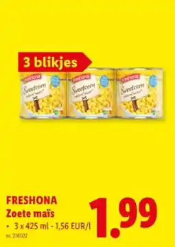 Lidl Zoete maïs aanbieding