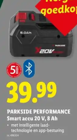 Lidl Smart accu 20 V, 8 Ah aanbieding